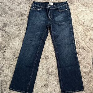 White House Black Market Dark Blue Flare Jeans, size 10 short